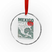 Gulf of Mexico Estd 1550 Crystal Glass Ornament Golfo De Mexico Historic Map Retro Graphic TS02