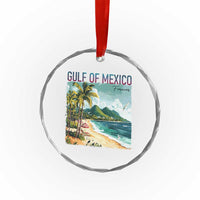 Gulf of Mexico Forever Crystal Glass Ornament Retro Beach - Wonder Print Shop