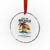Gulf of Mexico Forever Since 1550 Crystal Glass Ornament Golfo De Mexico Para Siempre Retro Beach TS02