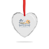 Gulf of Mexico Heart Crystal Glass Ornament Always And Forever Resist - Wonder Print Shop