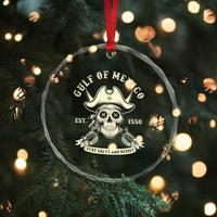Gulf of Mexico Pirate Sugar Skull Crystal Glass Ornament Est 1550 Stay Salty And Resist TS02