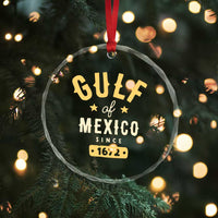 Gulf of Mexico Since 1672 Crystal Glass Ornament Golfo de Mexico Classic Vintage - Wonder Print Shop