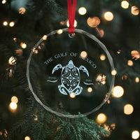 Gulf of Mexico Turtle Crystal Glass Ornament Golfo de Mexico Forever - Wonder Print Shop