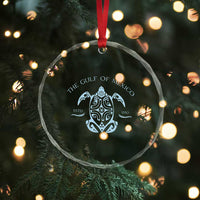 Gulf of Mexico Turtle Crystal Glass Ornament Golfo de Mexico Forever TS02