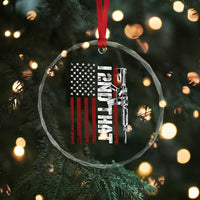 Gun Rights Patriotic Crystal Glass Ornament I 2nd That Second Amendment Pro Gun American Flag TS02