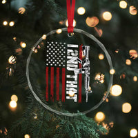 Gun Rights Patriotic Crystal Glass Ornament I 2nd That Second Amendment Pro Gun American Flag - Wonder Print Shop