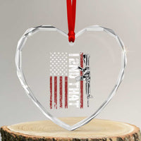 Gun Rights Patriotic Heart Crystal Glass Ornament I 2nd That Second Amendment Pro Gun American Flag - Wonder Print Shop