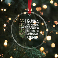 Gunpa Crystal Glass Ornament Guns Grandpa More Fun Camo American Flag USA Camouflage TS10