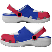 Haiti Clogs Shoes Heritage Palette Flag-Inspired - Wonder Print Shop