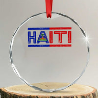 Haiti Flag Crystal Glass Ornament Vintage Haitian Pride Ayiti Roots