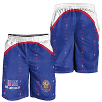 Haiti Football Shorts for Men Les Grenadiers Veve Haitian Vodou Blue Version - Wonder Print Shop