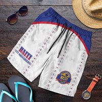 Haiti Football Shorts for Men Les Grenadiers Veve Haitian Vodou White Version - Wonder Print Shop