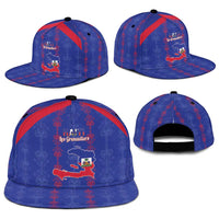 Haiti Football Snapback Cap Les Grenadiers Veve Vodou Blue - Wonder Print Shop