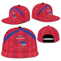 Haiti Football Snapback Cap Les Grenadiers Veve Vodou Red - Wonder Print Shop