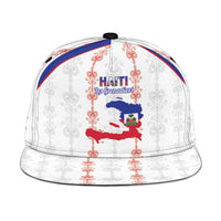 Haiti Football Snapback Cap Les Grenadiers Veve Vodou White - Wonder Print Shop