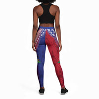 Haiti Leggings Ayiti Neg Maron With Dashiki Royal - Wonder Print Shop
