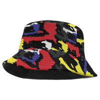 Haiti Map Camouflage Colorful Bucket Hat - Wonder Print Shop
