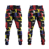 Haiti Map Camouflage Colorful Jogger Pants - Wonder Print Shop