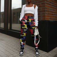 Haiti Map Camouflage Colorful Jogger Pants - Wonder Print Shop