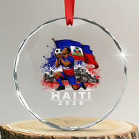 Haiti Soccer 2026 Crystal Glass Ornament Haitian World Football Fan Ayiti Lover