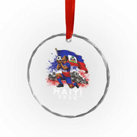 Haiti Soccer 2026 Crystal Glass Ornament Haitian World Football Fan Ayiti Lover