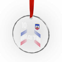 Haiti Soccer Crystal Glass Ornament Haitian Football Fan Pride National Team Support Graphic