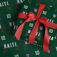 Haiti Soccer Sports Graphic Number 10 Jersey Style Wrapping Paper Roll Proud Haitian Football Fans Game Day Pride