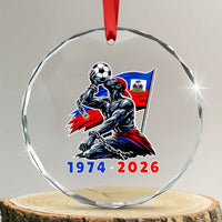 Haiti Soccer Tournament History 1974 to 2026 Crystal Glass Ornament Powerful Haitian Broken Chains National Flag Football Fans