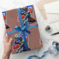 Haiti Soccer Tournament History 1974 to 2026 Wrapping Paper Roll Powerful Haitian Broken Chains National Flag Football Fans