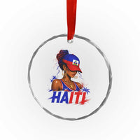 Haitian Princess Crystal Glass Ornament Haiti Flag Haitienne Melanin Black Girls