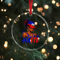 Haitian Princess Crystal Glass Ornament Haiti Flag Haitienne Melanin Black Girls