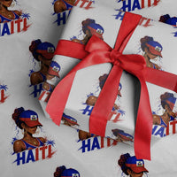 Haitian Princess Wrapping Paper Roll Haiti Flag Haitienne Melanin Black Girls