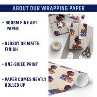 Haitian Princess Wrapping Paper Roll Haiti Flag Haitienne Melanin Black Girls