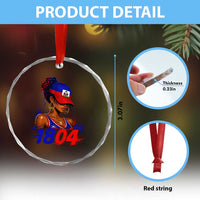 Haitian Revolution 1804 Crystal Glass Ornament Haiti Flag Independence Day Haitian Girl Graphic
