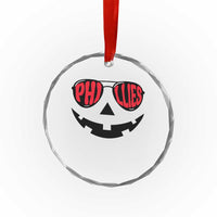 Halloween Phillies Crystal Glass Ornament Philadelphia Baseball Red October Jackolantern Pumpkin Face TS10