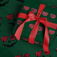 Halloween Phillies Wrapping Paper Roll Philadelphia Baseball Red October Jackolantern Pumpkin Face - Wonder Print Shop