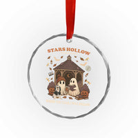 Halloween Stars Hollow Crystal Glass Ornament Retro Book Lover Cute Ghost Fall Pumpkin - Wonder Print Shop