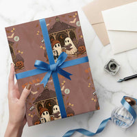 Halloween Stars Hollow Wrapping Paper Roll Retro Book Lover Cute Ghost Fall Pumpkin - Wonder Print Shop