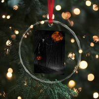 Halloween Wendigo Crystal Glass Ornament Scary Pumpkin Moon TS10