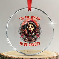 Halloween Xmas Crystal Glass Ornament Tis The Season To Be Creepy Ghost Horror Xmas TS11