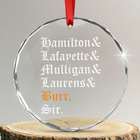 Hamilton Laurens Lafayette Mulligan Burr Sir Crystal Glass Ornament - Wonder Print Shop