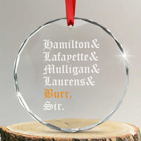 Hamilton Laurens Lafayette Mulligan Burr Sir Crystal Glass Ornament TS10
