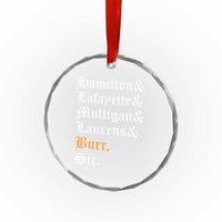 Hamilton Laurens Lafayette Mulligan Burr Sir Crystal Glass Ornament TS10