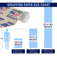 Hands Off My Social Security Wrapping Paper Roll Patriotic USA Retirement Protection American Flag - Wonder Print Shop