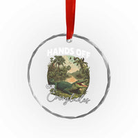 Hands Off Our Everglades Crystal Glass Ornament Vintage Alligator Swamp - Wonder Print Shop