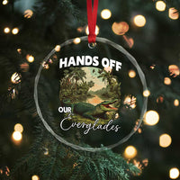 Hands Off Our Everglades Crystal Glass Ornament Vintage Alligator Swamp - Wonder Print Shop