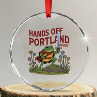 Hands Off Portland Sword Frog Crystal Glass Ornament Freedom Fighters Hero Resist TS02
