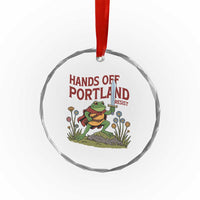 Hands Off Portland Sword Frog Crystal Glass Ornament Freedom Fighters Hero Resist TS02