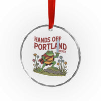 Hands Off Portland Sword Frog Crystal Glass Ornament Freedom Fighters Hero Resist - Wonder Print Shop
