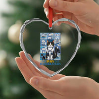 Hanukkah Cat Heart Crystal Glass Ornament In My Hanukkat Era Cute Jewish Cats - Wonder Print Shop